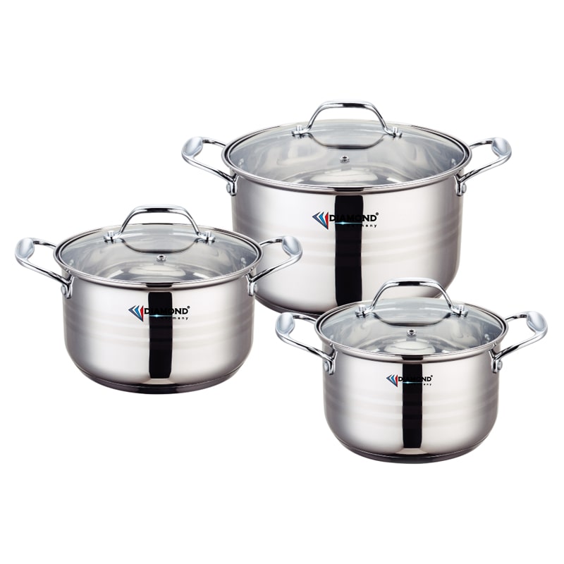 Կաթսաների Հավաքածու Diamond DMC-1806 6 կտորից Չժանգոտվող պողպատ 2