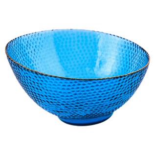 Աղցանաման AG231-39-119 թեք կլոր կանաչ ապակի ոսկեգույն եզրագծով 21սմ