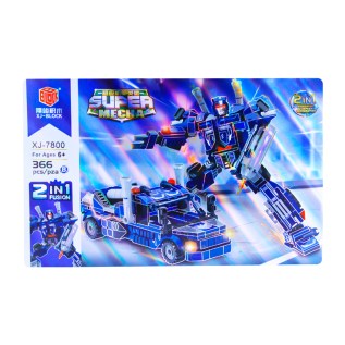 Խաղ պլաստմասե կոնստրուկտոր XJ-BLOCK Super Mecha XJ-7800 2-ը 1-ում 366 կտոր 6+