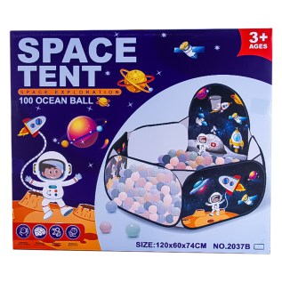 Խաղ վրան-զանբյուղ Space Tent 2037B 100 գնդակով 120x60x74սմ 3+