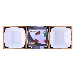 Աղցանամանների հավաքածու PTime AG241-8-142 սպիտակ 9սմ 3 հատ