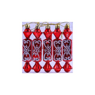 Տոնածառի խաղալիքների հավաքածու կոնֆետների տեսքով AG241-41-8 5 հատ