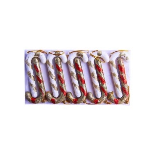 Տոնածառի խաղալիքների հավաքածու Candy AG241-41-37 մեծ ձողիկներ 10 հատ