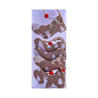 Տոնածառի կտորից խաղալիքների հավաքածու երկարաճիտ կոշիկների տեսքով AG241-41-48 6 հատ