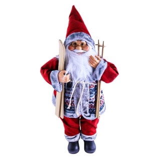 Ամանորյա զարդարանք Ձմեռ պապ դահուկներով AG241-46-1 60սմ