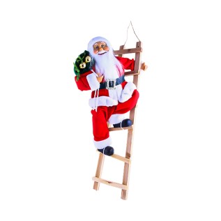 Ամանորյա զարդարանք սանդուղքով բարձրացող Ձմեռ պապ AG241-46-5 65սմ