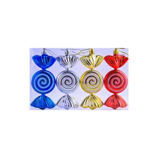 Տոնածառի խաղալիքների հավաքածու՝ կոնֆետների տեսքով AG242-47-3 14սմ 4 հատ