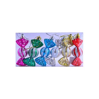 Տոնածառի խաղալիքների հավաքածու կոնֆետների տեսքով AG242-47-10 10սմ 6 հատ