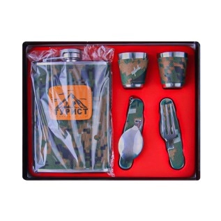 Տղամարդու նվեր հավաքածու Helios Турист տափաշիշ իր պարագաներով 5 կտոր AG243-41-1