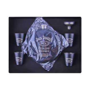 Տղամարդու նվեր հավաքածու Jack Daniel's սև կլոր տափաշիշ իր պարագաներով AG243-41-20