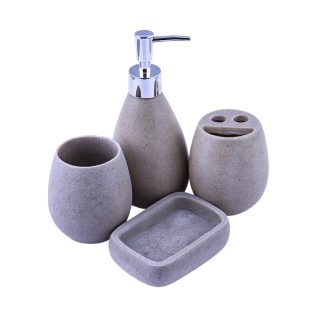 Լոգարանի պարագաների հավաքածու AG242-16-4 սպիտակ գրանիտ 4 կտոր