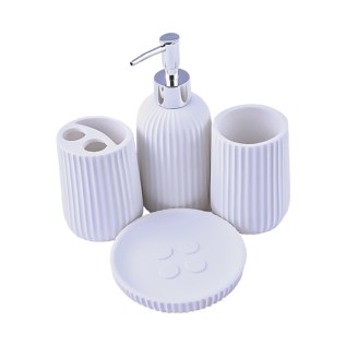 Լոգարանի պարագաների հավաքածու AG242-16-10 սպիտակ գրանիտ 4 կտոր