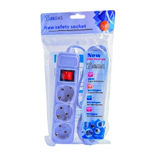 Երկարացման լար անջատիչով ARKGIACL AG243-14-3 5մ 3 տեղանոց