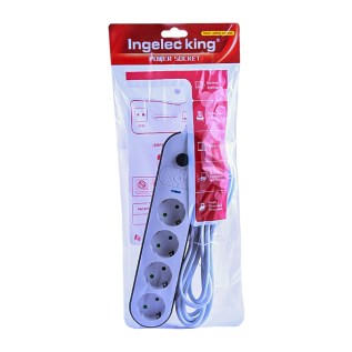 Երկարացման լար անջատիչով Ingelec King AG243-14-5 3մ 4 տեղանոց