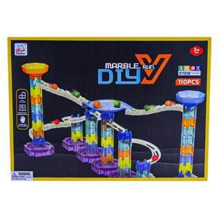 Խաղ պլաստմասե կոնստրուկտոր Marble Run DIY YDXYDX20 շարիկի ճանապարհ սարքելու համար 110 կտոր 3+