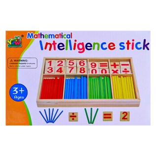 Զարգացնող խաղ փայտե համրիչ ձողիկների և թվերի/նշանների հավաքածու AG251-29-5 3+