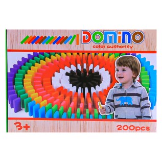 Ժամանցային սեղանի խաղ բազմագույն դոմինոյի հավաքածու AG251-29-12 փայտ 200 կտոր 3+