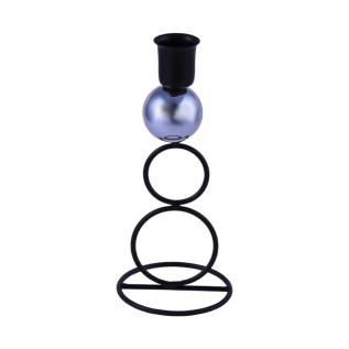 Մոմակալ AG251-21-2 սև-արծաթագույն մետաղ 1 մոմի համար