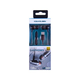 Լարով ստերեո ականջակալներ KOUVOLSEN KOS-6023 TYPE-C AG251-25-20 120սմ