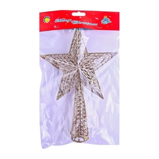 Տոնածառի խաղալիք գագաթի աստղ AG25C-1-21 ոսկեգույն