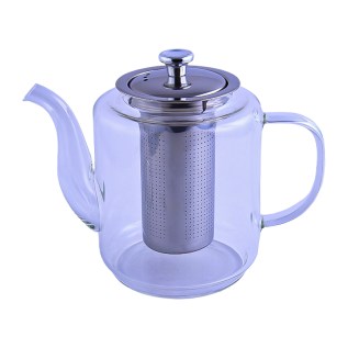 Թեյնիկ-թրմիչ TEA POT ZH-1200 AG253-21-13 ապակի մետաղական կափարիչով 1200մլ