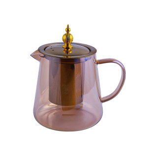 Թեյնիկ-թրմիչ AG253-21-23 ջերմակայուն ապակի բամբուկե կափարիչով 550մլ