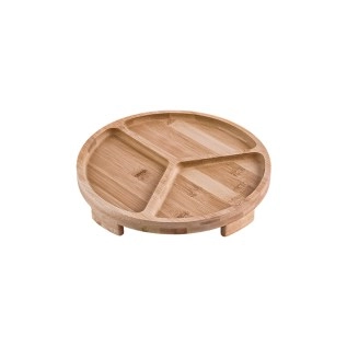 Մատուցարան AG253-30-48 կլոր 3 տեղանոց բամբուկ 24սմ