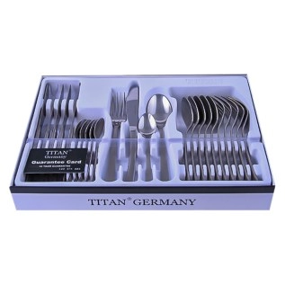 Դանակ-պատառաքաղ-գդալի հավաքածու TITAN TBB-026 արծաթագույն չժանգոտվող պողպատ 6+6+6+6 հատ