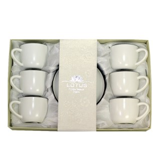 Սուրճի Բաժակ Lotus M01G-C905 90մլ սպիտակ անփայլ 6 հատ 2