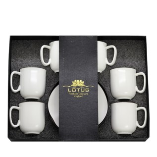 Սուրճի Բաժակ Lotus M01-C915 110մլ սպիտակ անփայլ 6 հատ 2