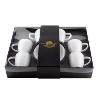 Սուրճի բաժակ Lotus M01-C805 կերամիկա 100մլ սպիտակ անփայլ 6 հատ 2