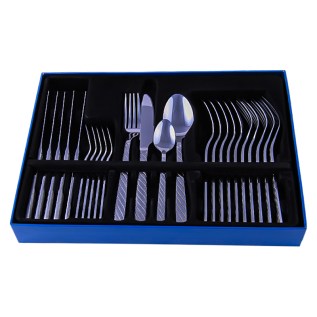 Դանակ-պատառաքաղ-գդալի հավաքածու Lotus 1453 արծաթագույն չժանգոտվող պողպատ 6+6+6+6 հատ