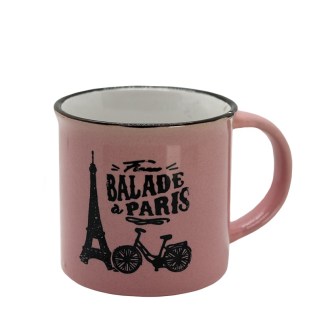 Ջրի բաժակ Balade Paris էմալապատ կերամիկա 300մլ վարդագույն 1