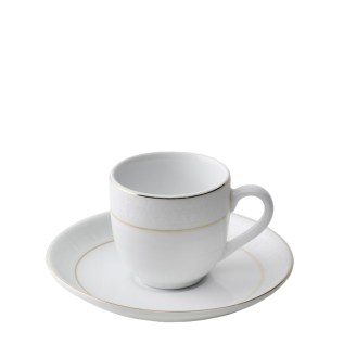 Սուրճի բաժակ ZarinIran 66 N5.8 ոսկեգույն եզրագծով սպիտակ 6 հատ