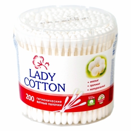Ականջի Փայտիկ Lady Cotton 200հտնց Կլոր