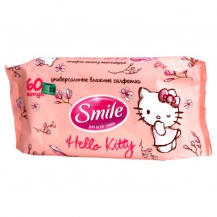 Թաց Անձեռոցիկ Smile Hello Kitty 60հտնց