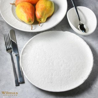 Կլոր ափսե Wilmax WL-661526/A WhiteStone անփայլ սպիտակ ճենապակի 25.5սմ 3