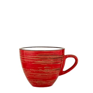 Սուրճի բաժակ Wilmax WL-669234/A Spiral ճենապակի 110մլ կարմիր 6 հատ