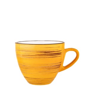 Սուրճի բաժակ Wilmax WL-669435/A Spiral ճենապակի 190մլ դեղին 6 հատ