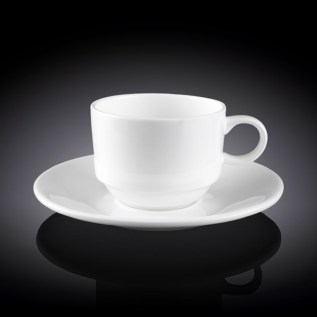 Սուրճի բաժակ Wilmax WL-993039/AB ճենապակի 140մլ սպիտակ 6 հատ 2
