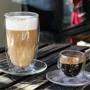 Լուծվող սուրճի, կապուչինոյի, թեյի բաժակ Wilmax WL-888759/A թերմո ապակի 150մլ 2