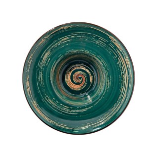 Ապուրի կլոր ափսե Wilmax 669526/A 5549 Spiral ճենապակի 27սմ կանաչ