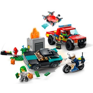 Կոնստրուկտոր LEGO City 60319 հրշեջ ջոկատ և ոստիկանական հետապնդում 295 կտոր 5+ 3