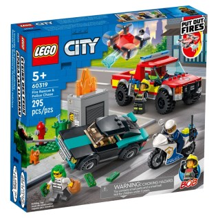 Կոնստրուկտոր LEGO City 60319 հրշեջ ջոկատ և ոստիկանական հետապնդում 295 կտոր 5+