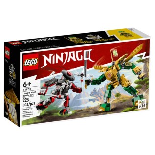 Կոնստրուկտոր LEGO NINJAGO 71781 Lloyd’s EVO ռոբոտների ճակատամարտը 223 կտոր 6+