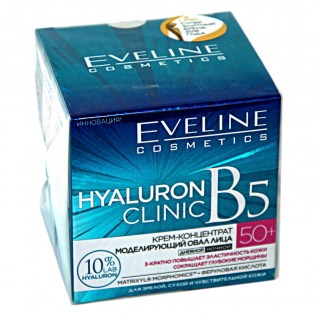 Կրեմ Դեմքի Eveline 50մլ Hyaluron Clinic B5 50+ Հակակն. 1