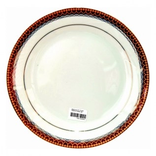 Ափսե Lotus S9'' G1724B3 Սպիտակ Կարմիր/ գիծ