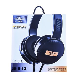 Լարային ստերեո Hi-Fi ականջակալներ Lelisu LS-813 միկրոֆոնով 120սմ