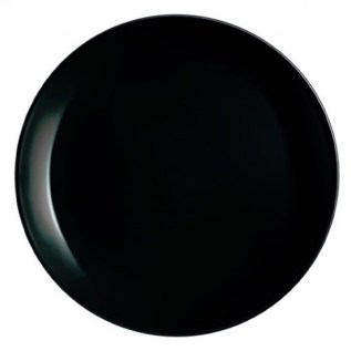 Կլոր ափսե Luminarc P0789 Diwali Noir ապակի 19սմ Սև