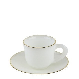 Սուրճի բաժակ Platinium Opal P30HL սպիտակ կերամիկակ ոսկեգույն եզրագծով 6 հատ
